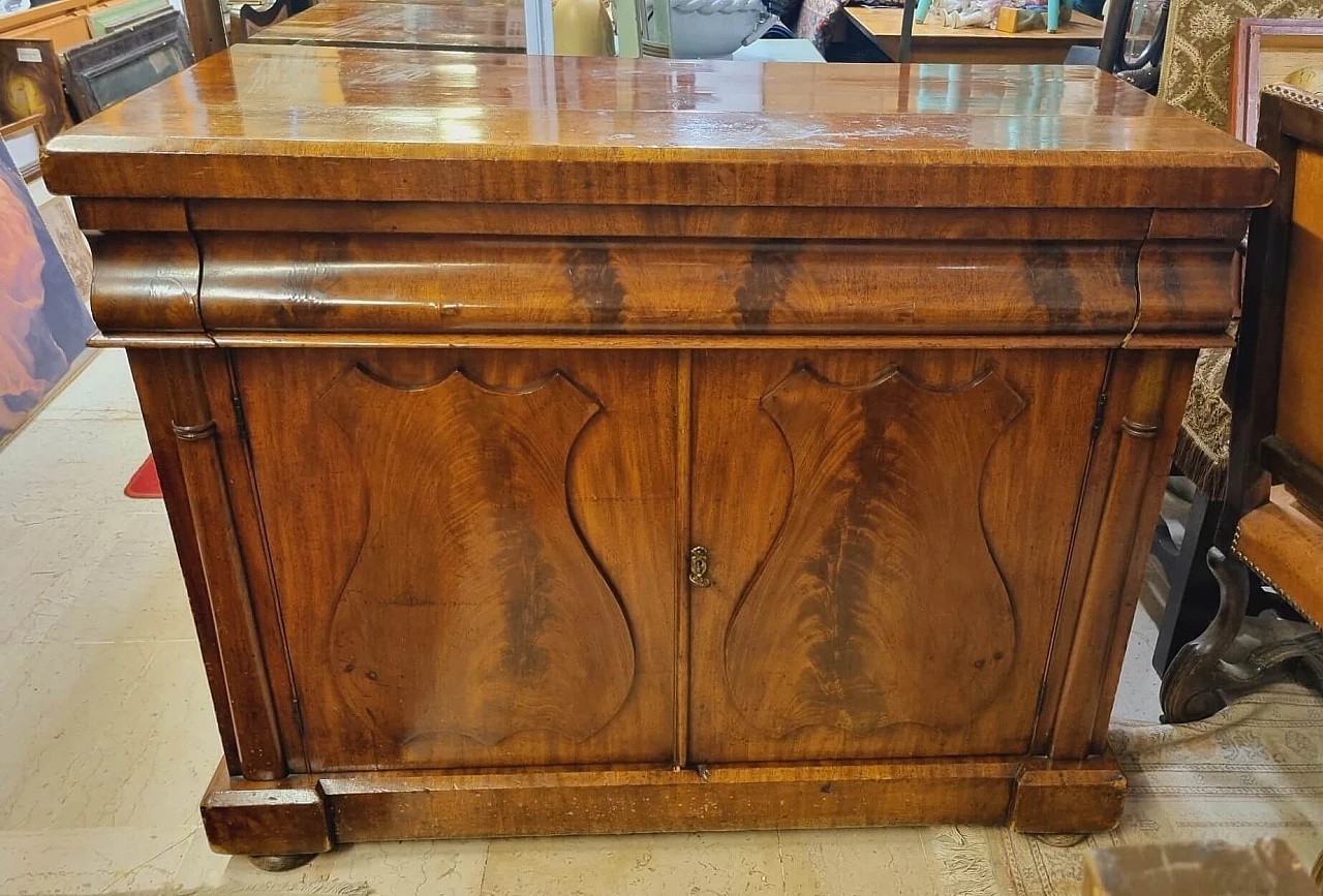 Credenza in piuma di mogano, 1850 6