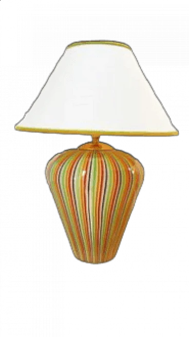 Multicolored Murano glass table lamp, 1980s