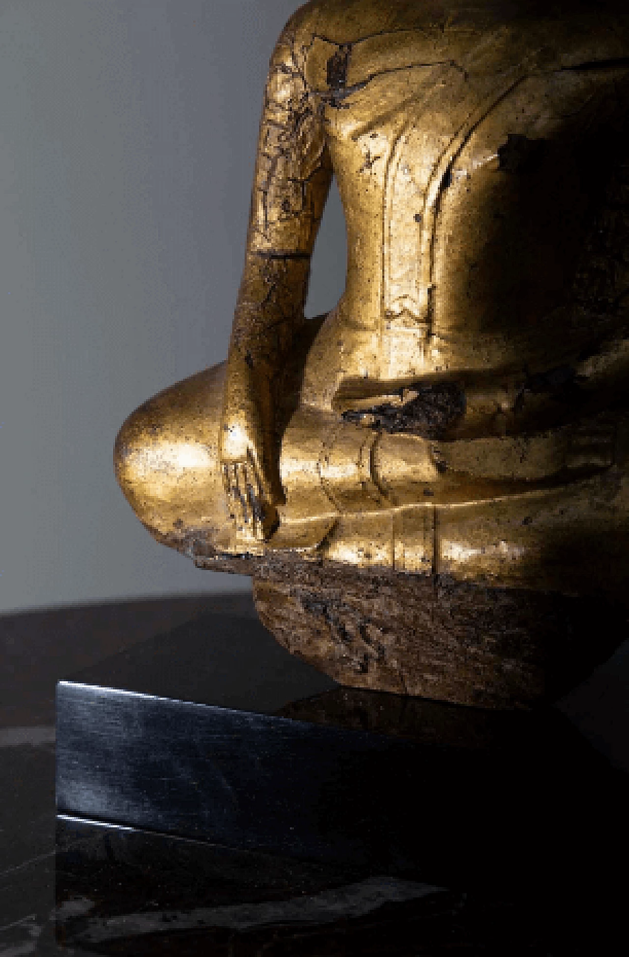 Burmese Shakyamuni Buddha, gilded wood sculpture, 19th century 5