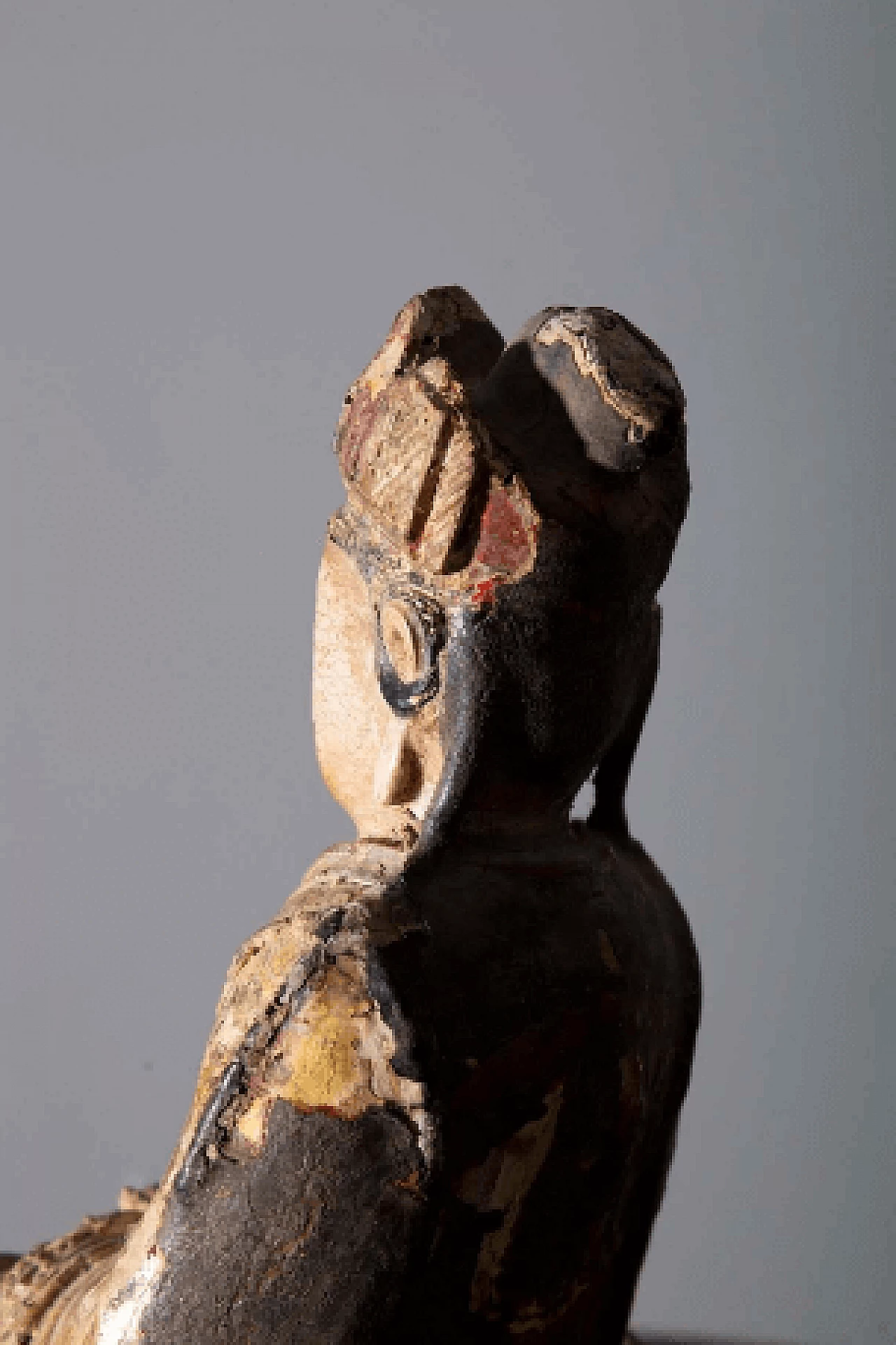 Bodhisattva Guanyin cinese, scultura in legno policromo, '500 6