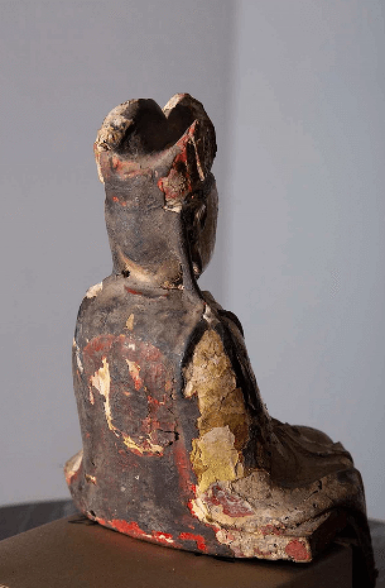 Bodhisattva Guanyin cinese, scultura in legno policromo, '500 10