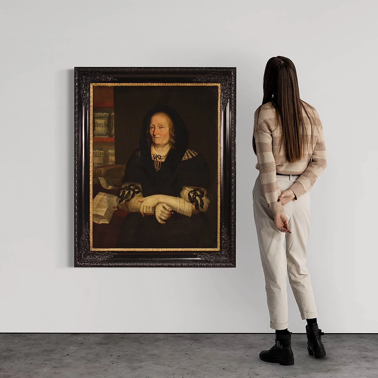 The widow of the pharmacist of Trent, oil on canvas, second half of the 17th century 4