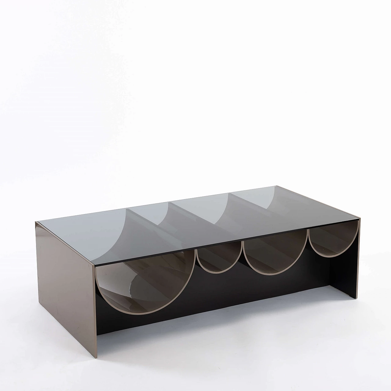Wave coffee table in curved sheet metal for Minotti 1