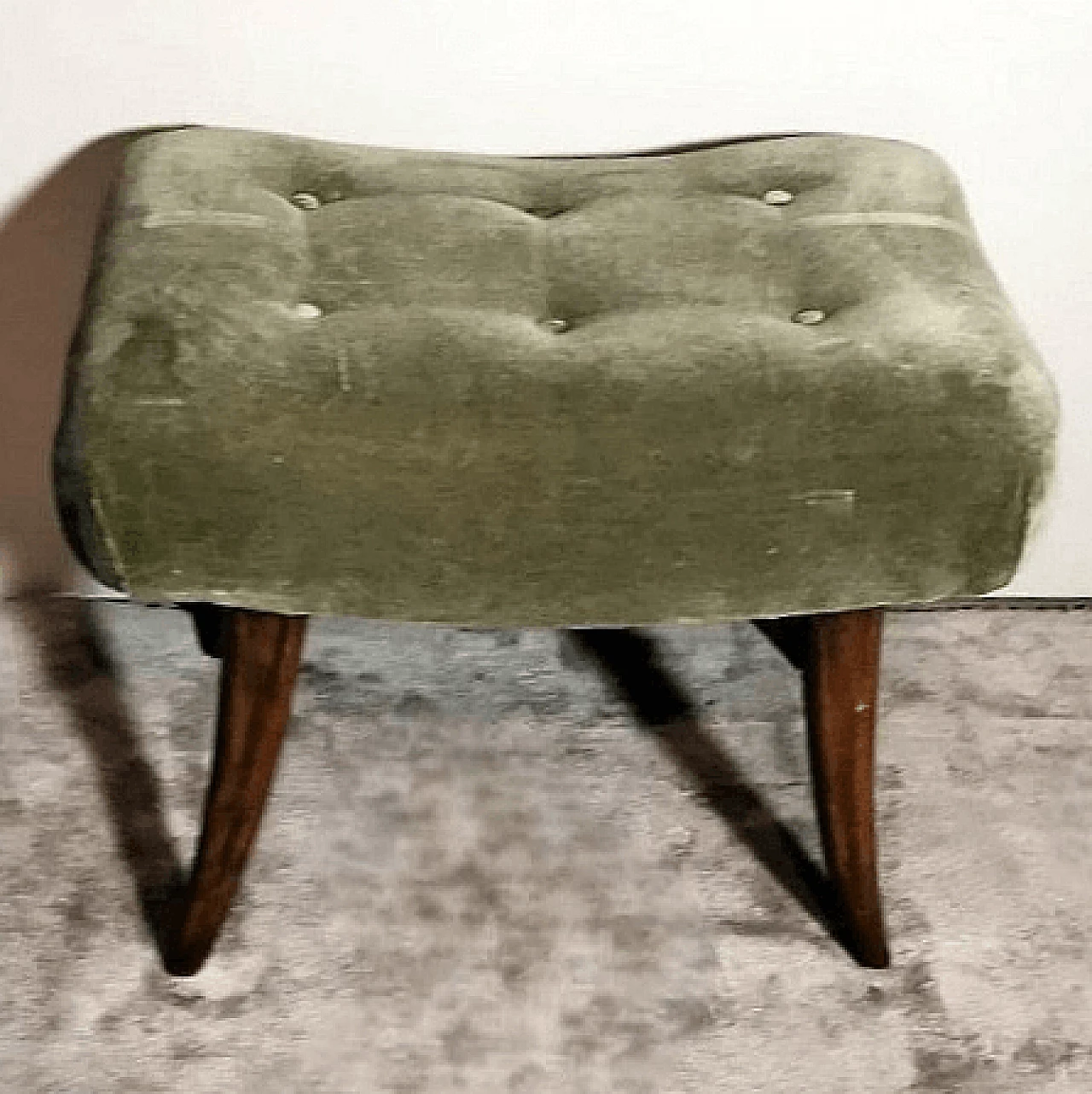 Coppia di panche stile Biedermeier in faggio e velluto di Thonet, anni '50 10