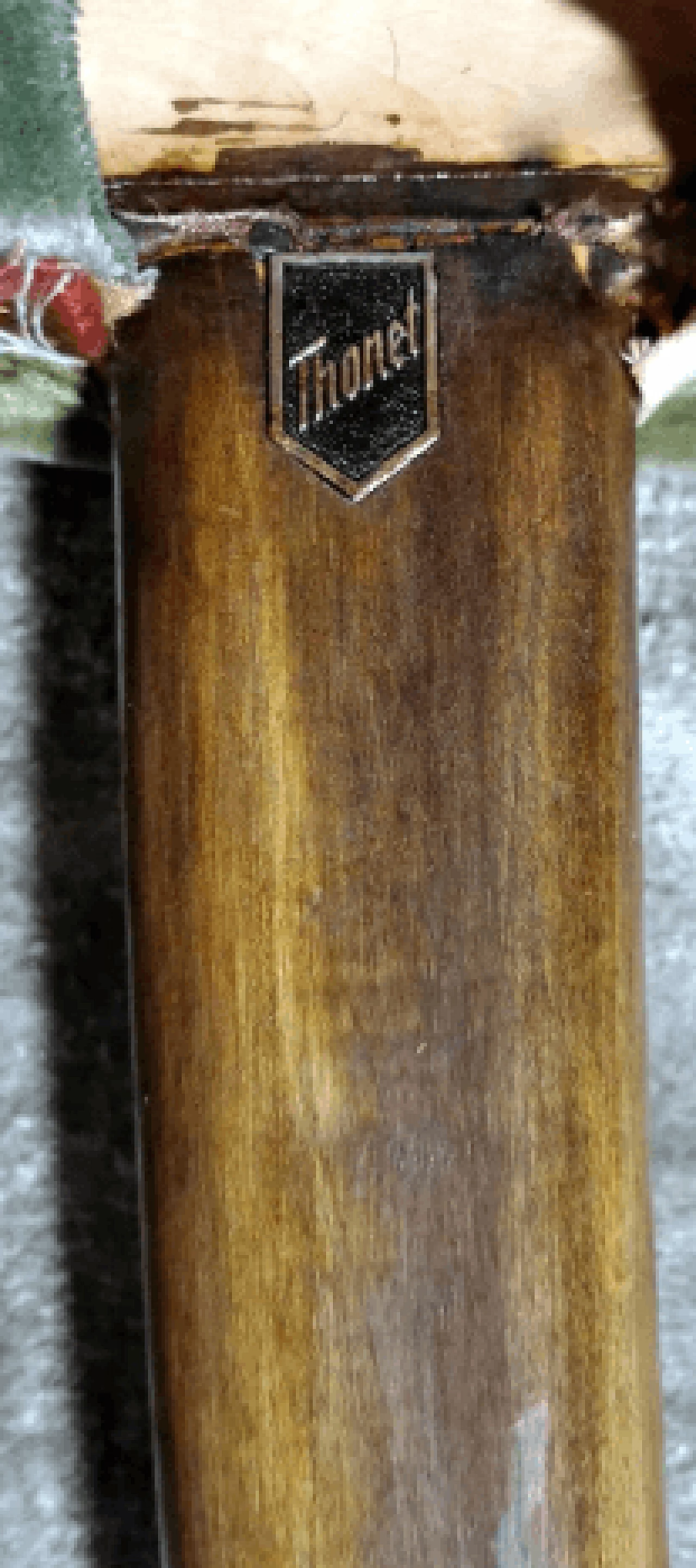 Coppia di panche stile Biedermeier in faggio e velluto di Thonet, anni '50 16