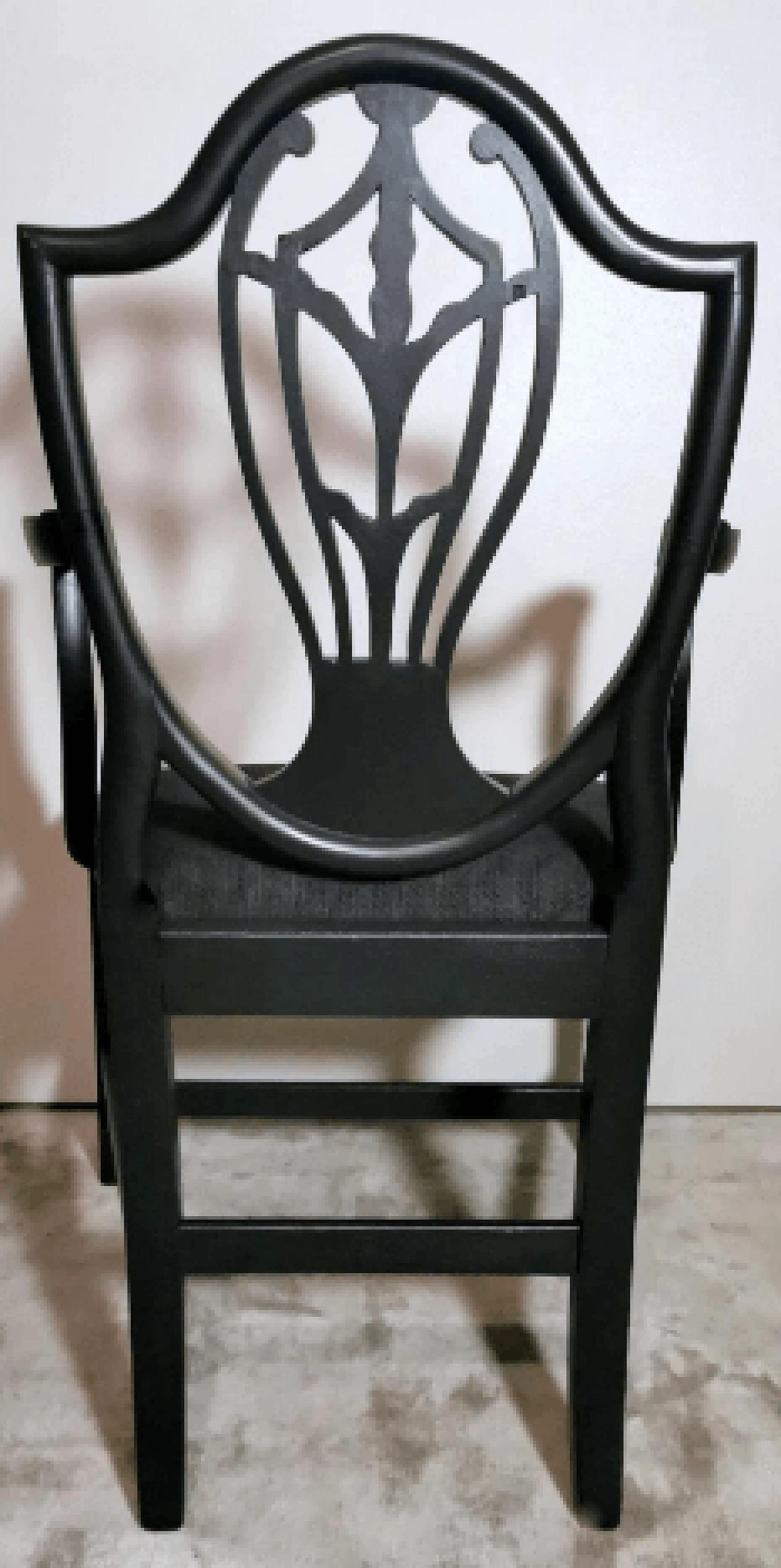 Wood and velvet armchair in the style of George Hepplewhite, mid-19th century 5