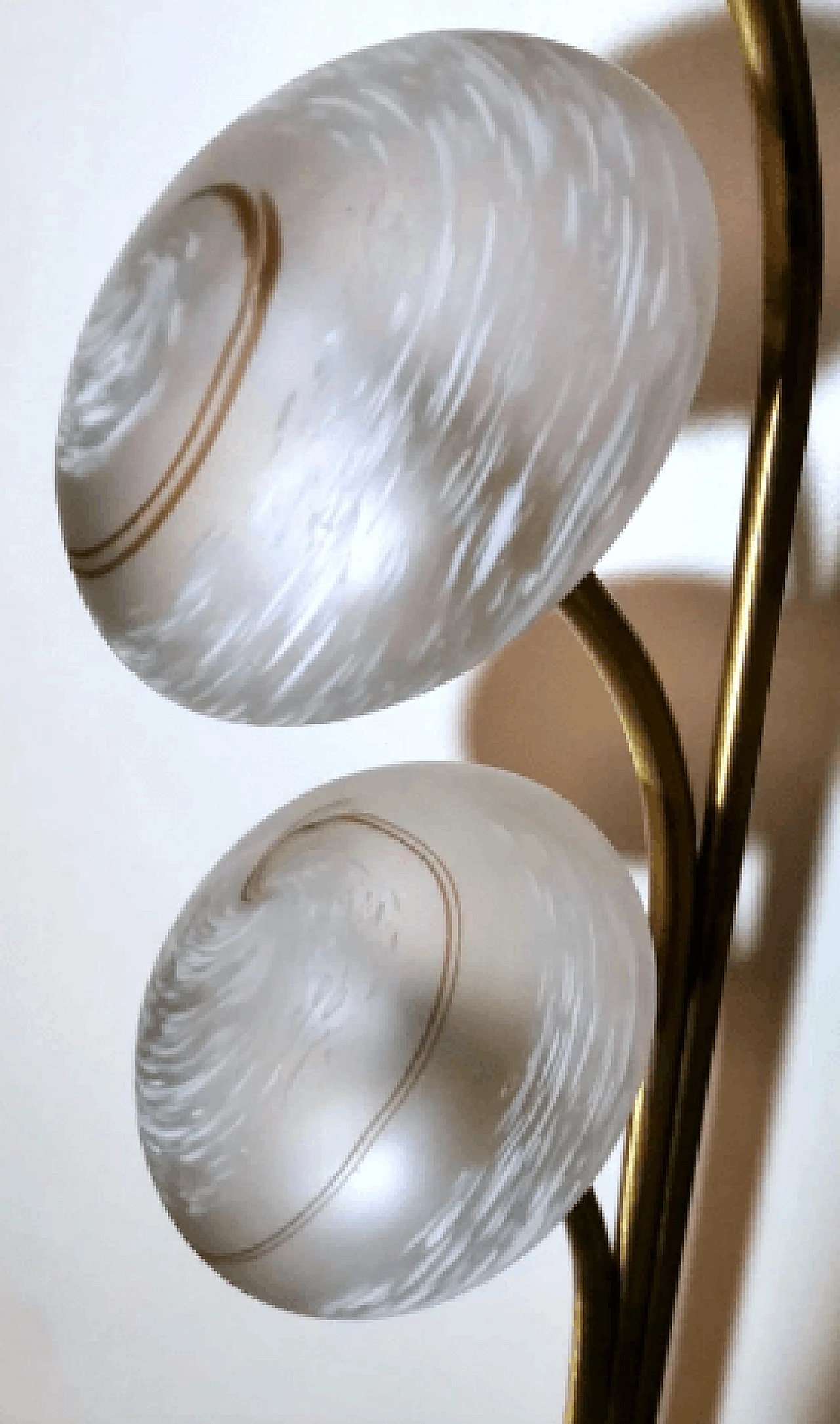 Lampada da terra in ottone e vetro nello stile di Goffredo Reggiani, anni '60 13