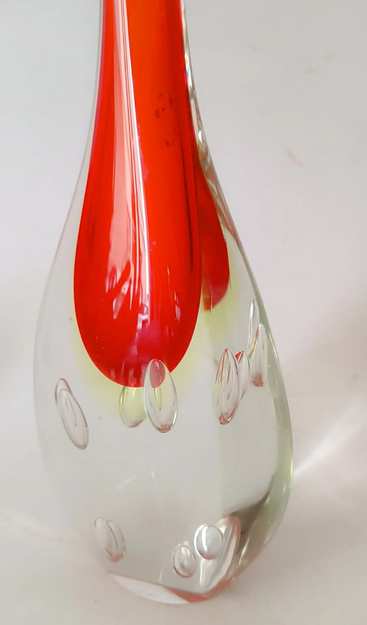 Submerged Murano glass solifleur vase by Flavio Poli, 1970s 3