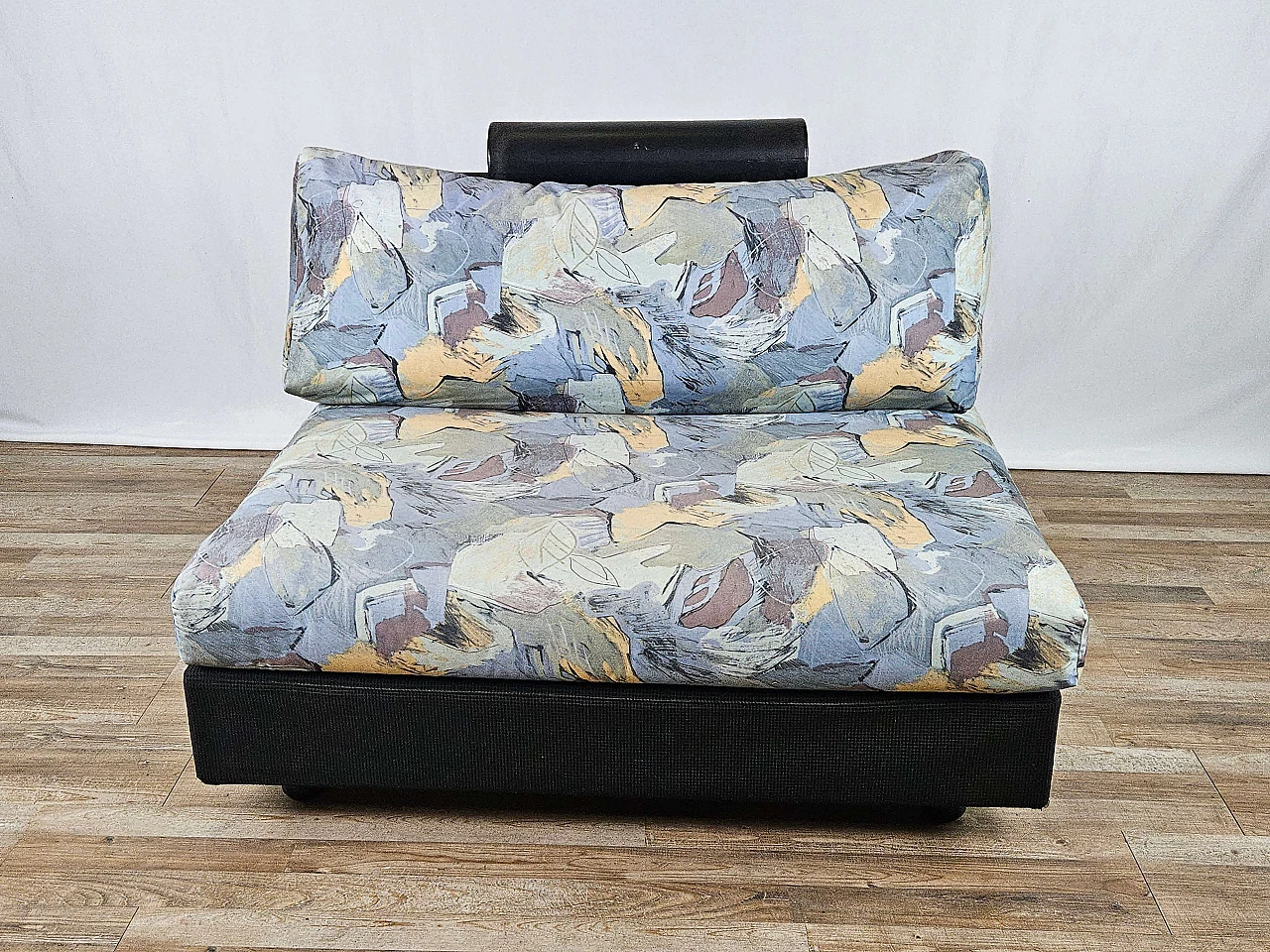 Upholstered armchair with fabric-covered frame, 1970s 1