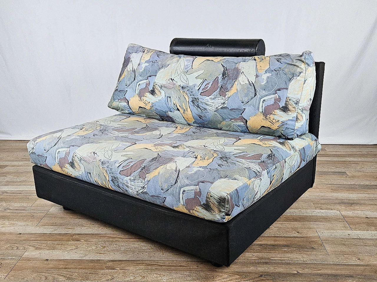 Upholstered armchair with fabric-covered frame, 1970s 2