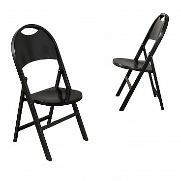 Pair of Tric folding chairs by the Castiglioni brothers for Bernini, 1980s