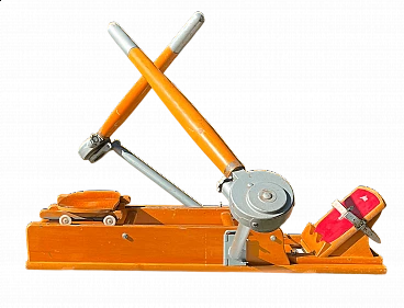 Solid beech and iron Lamborghini rowing machine, 1940s