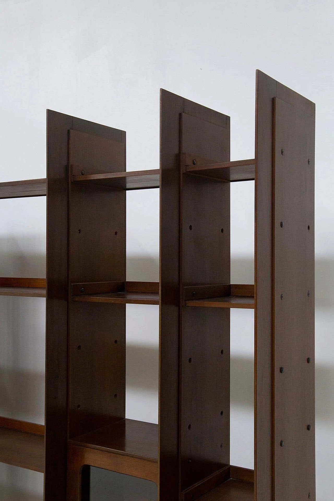 Modular walnut bookcase by Piero Ranzani for Elam, 1960s 3