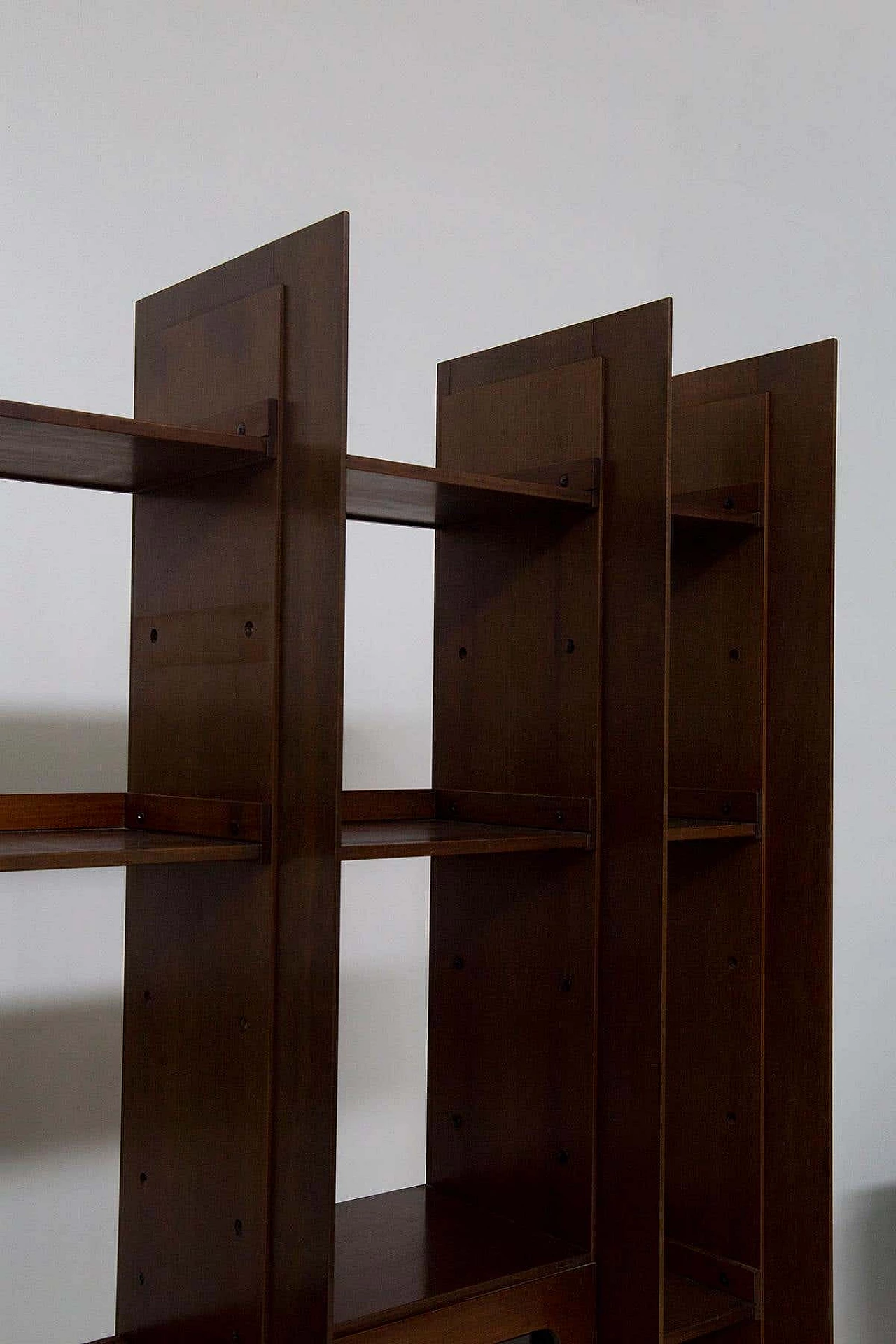 Modular walnut bookcase by Piero Ranzani for Elam, 1960s 5