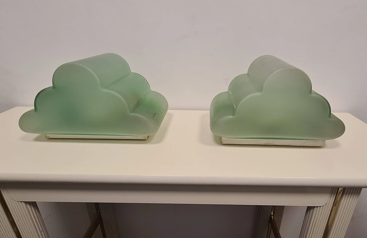 Pair of cloud wall lights by Murano Due, 1990s 1