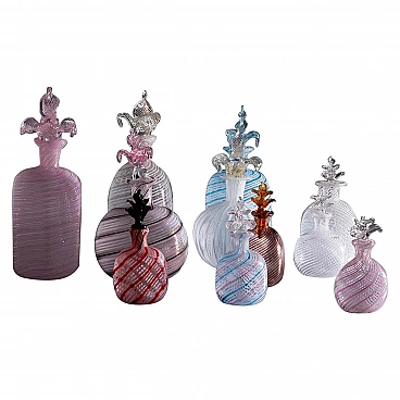 10 Murano glass perfume ampoules, 1960s