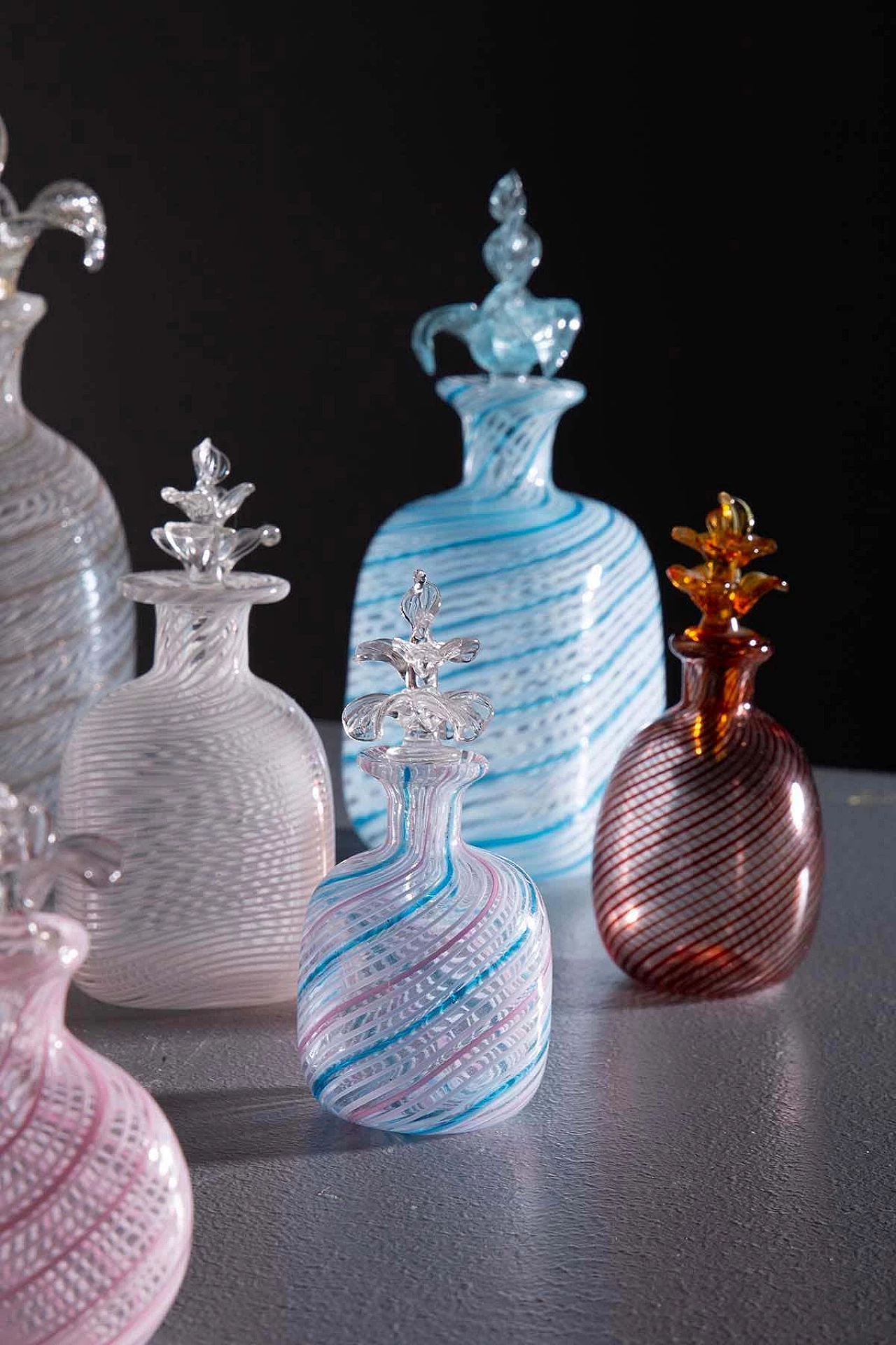 10 Ampolle porta profumo in vetro di Murano, anni '60 4