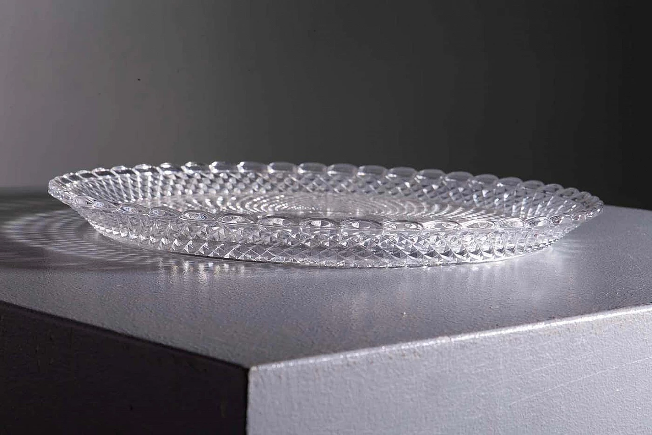 Baccarat crystal serving plate, 1970s 5