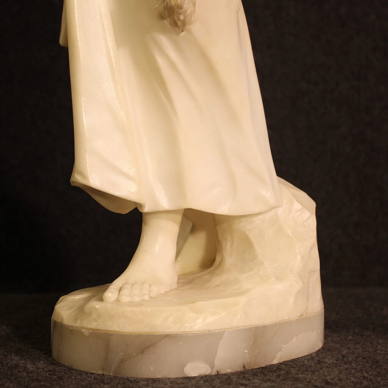 Leon Grégoire, young gleaner, alabaster sculpture, late 19th century 4
