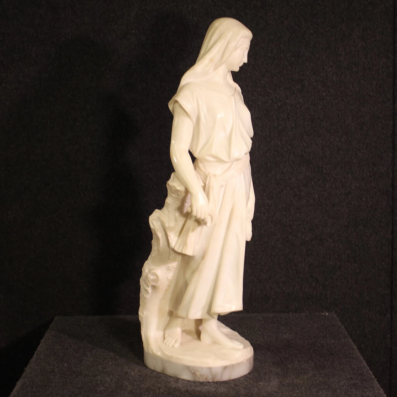 Leon Grégoire, young gleaner, alabaster sculpture, late 19th century 5
