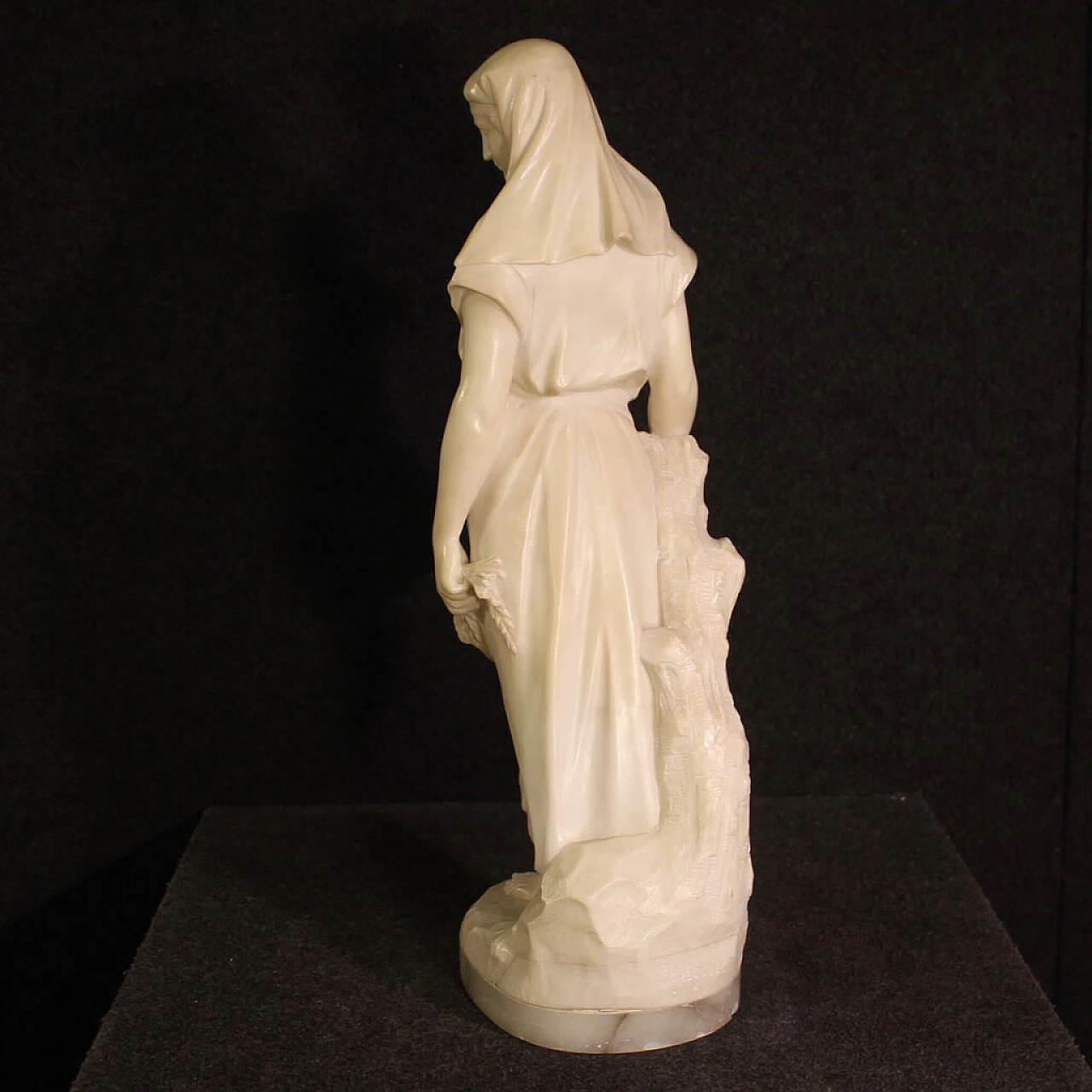Leon Grégoire, young gleaner, alabaster sculpture, late 19th century 7