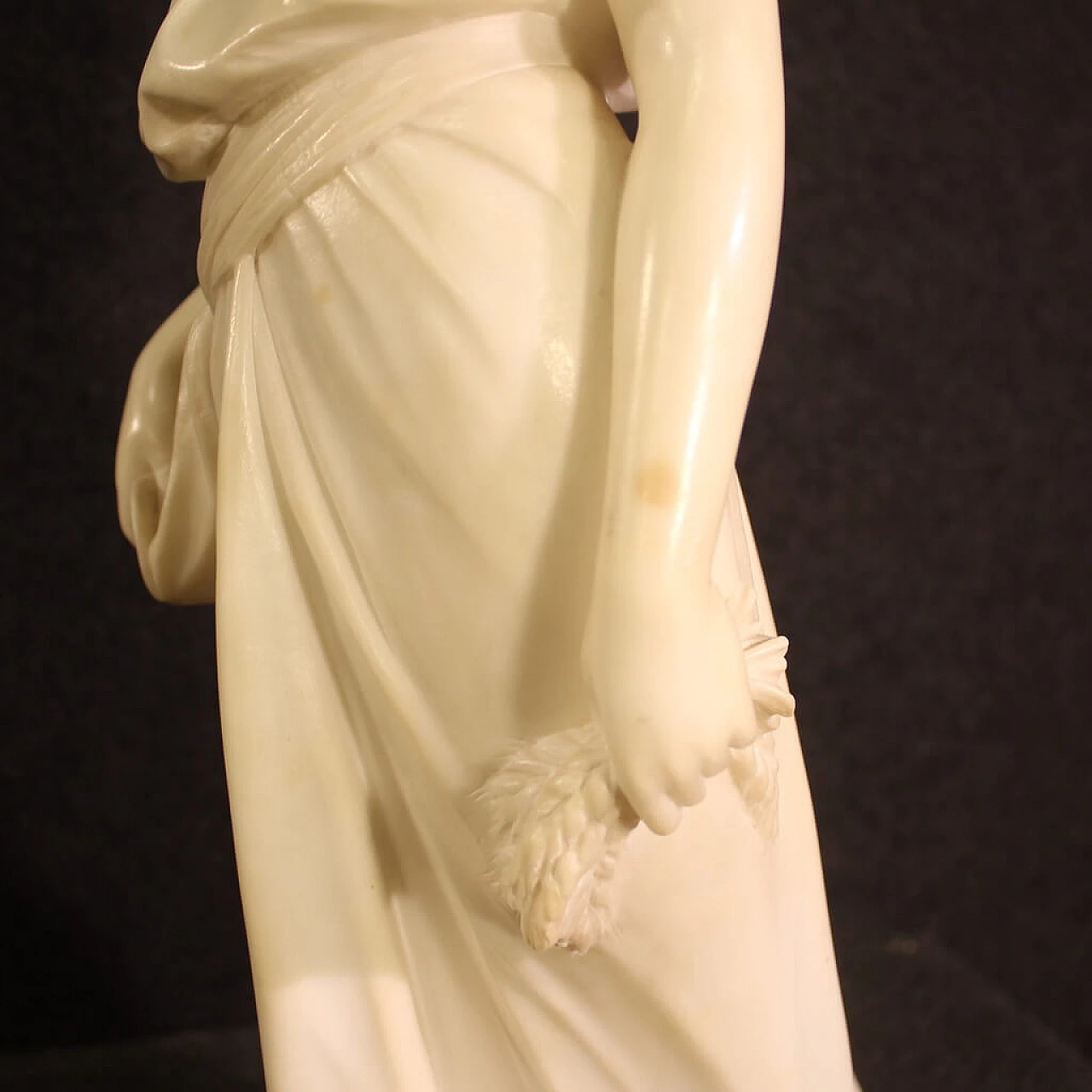 Leon Grégoire, young gleaner, alabaster sculpture, late 19th century 10