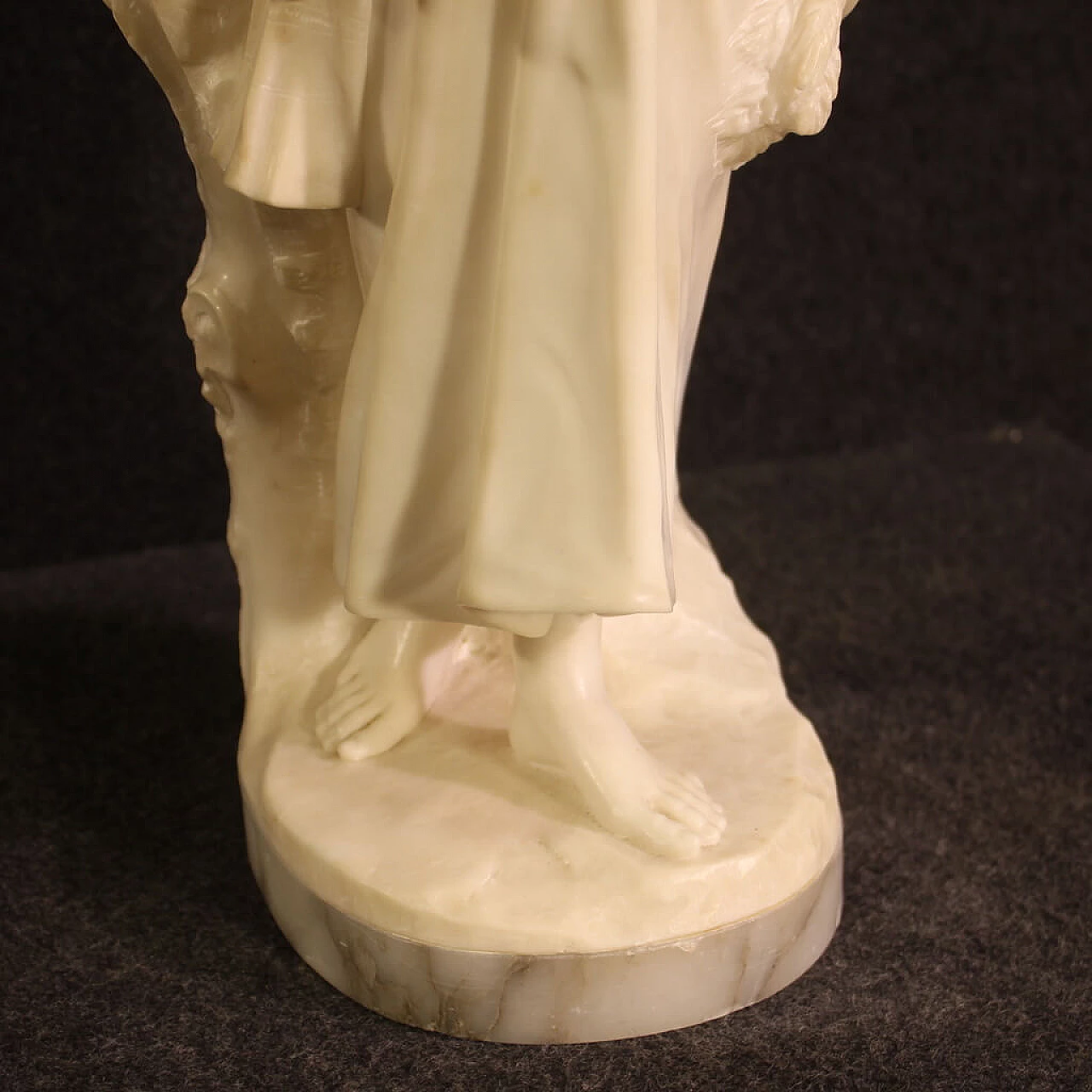 Leon Grégoire, young gleaner, alabaster sculpture, late 19th century 12