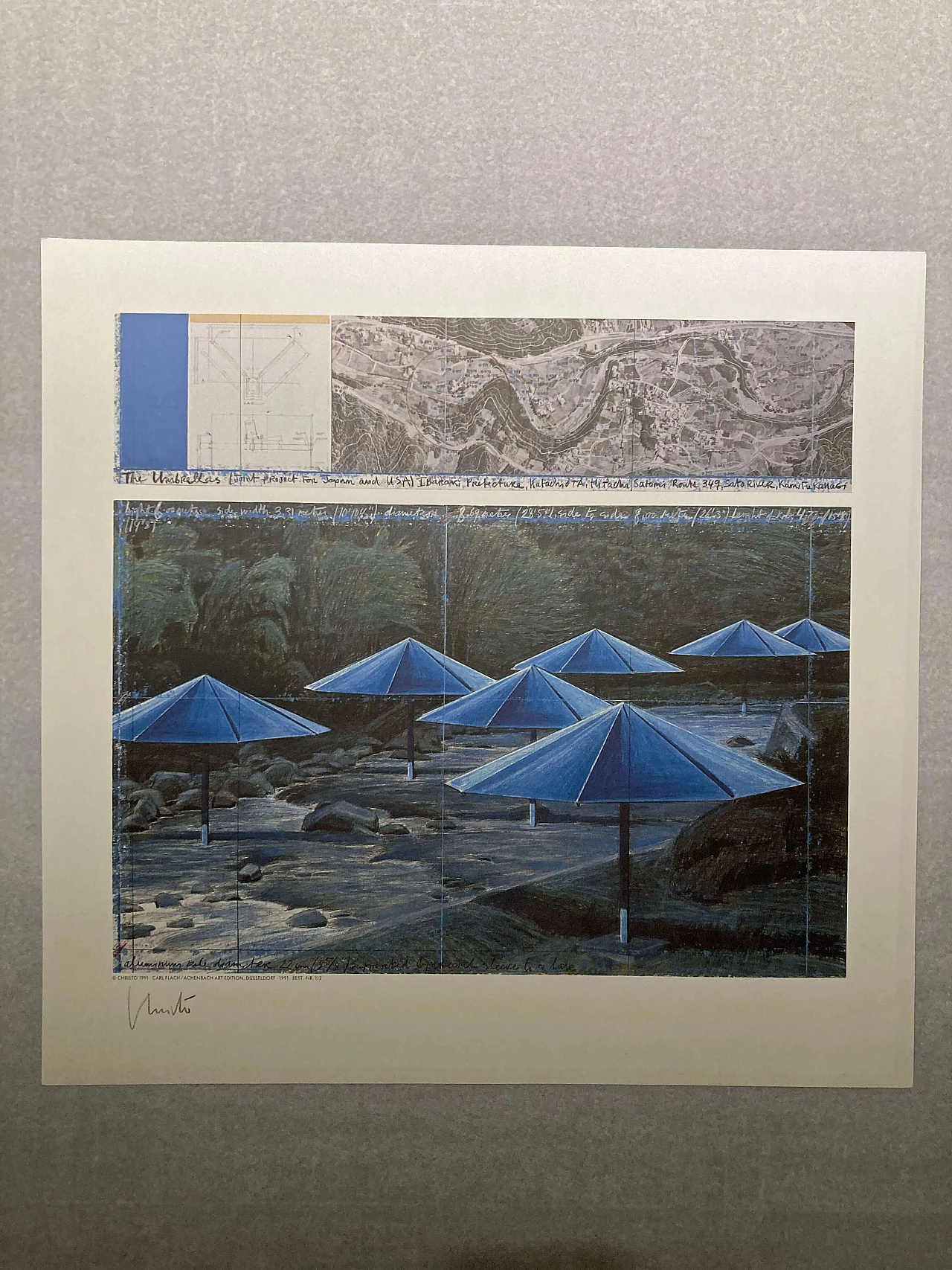 Christo, The Umbrellas - Joint Project for Japan and USA, lithograph, 1991 4