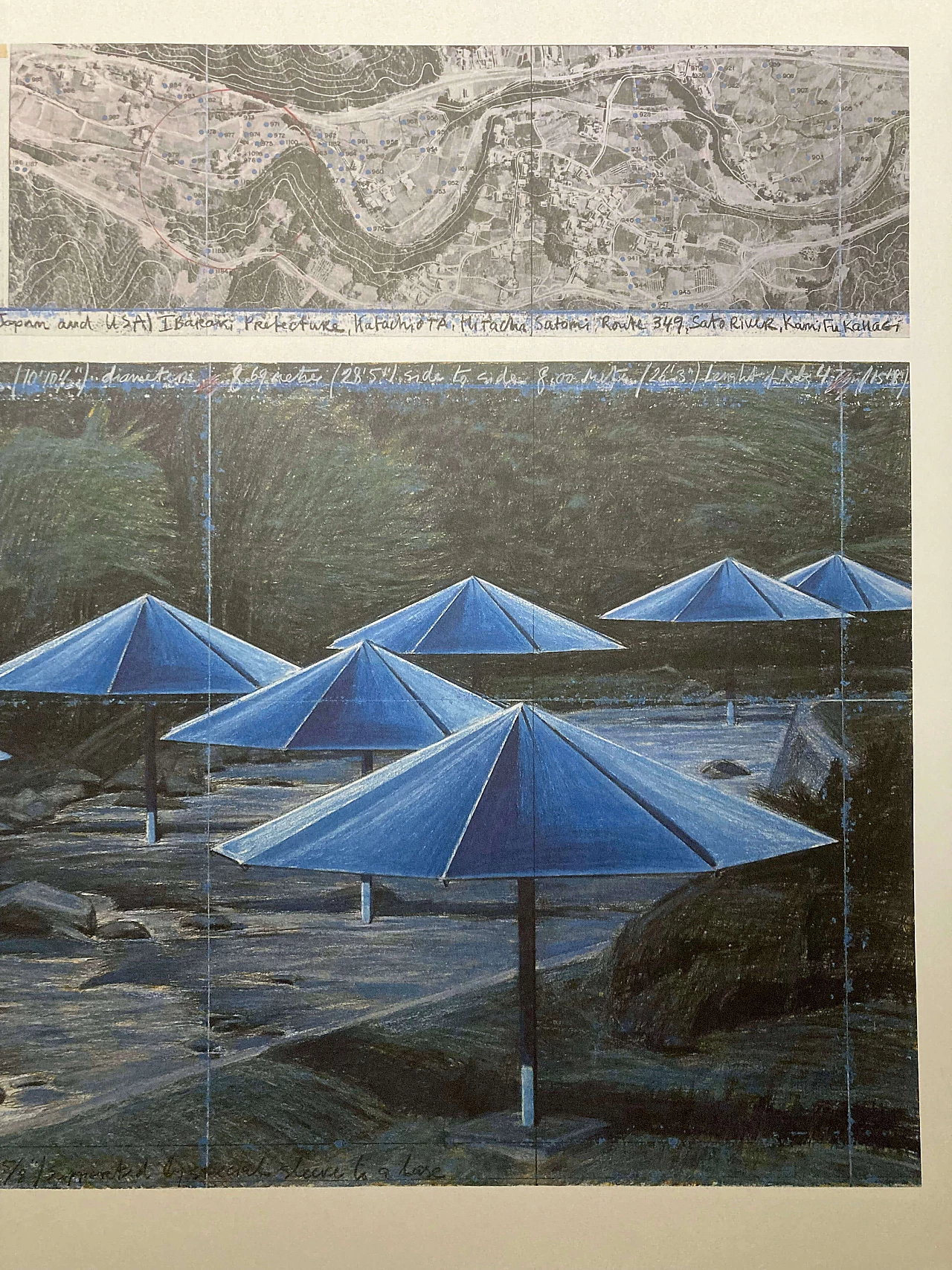 Christo, The Umbrellas - Joint Project for Japan and USA, litografia, 1991 7