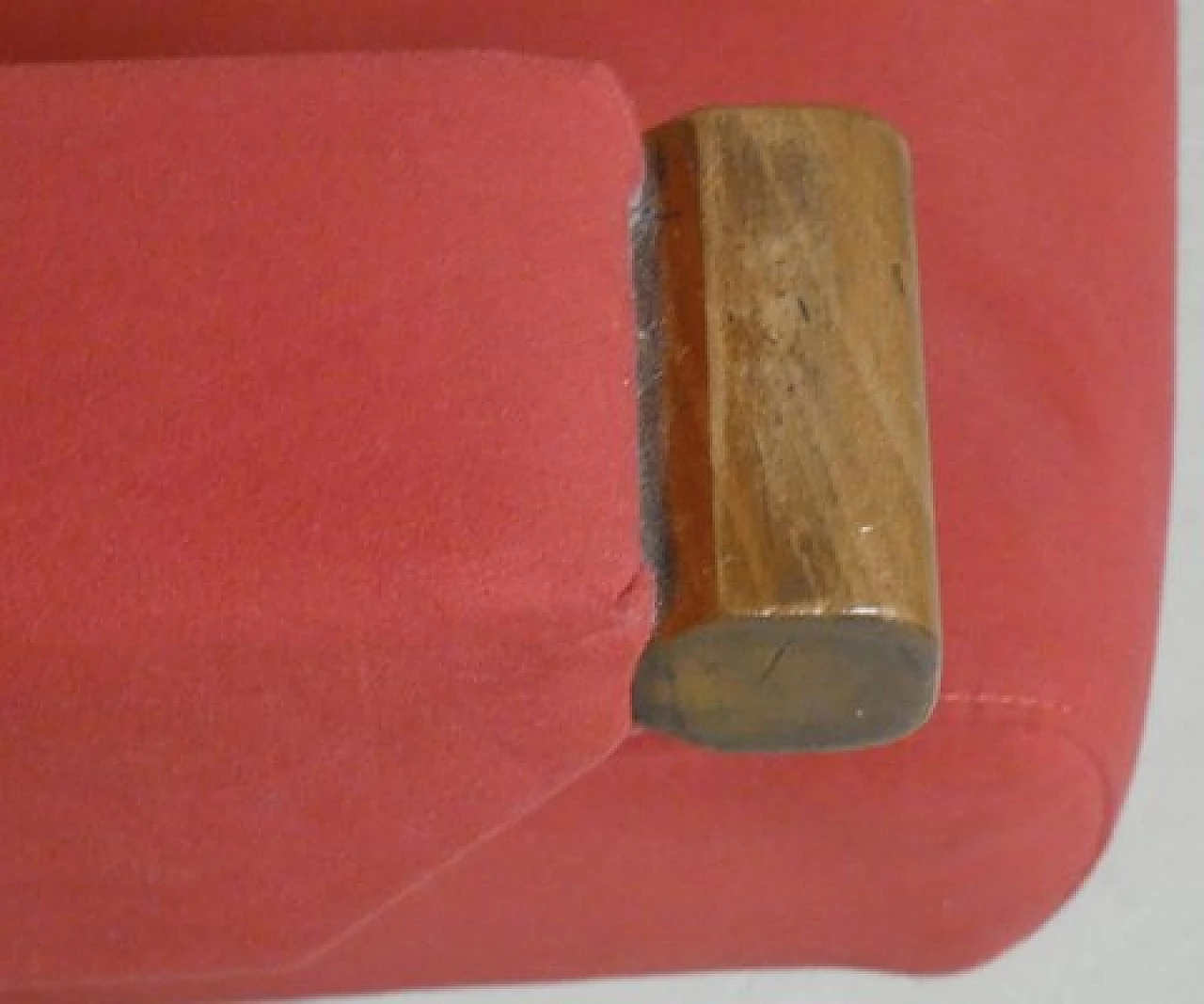 Pair of Alcantara, wood and metal reclining armchairs, 1960s 11