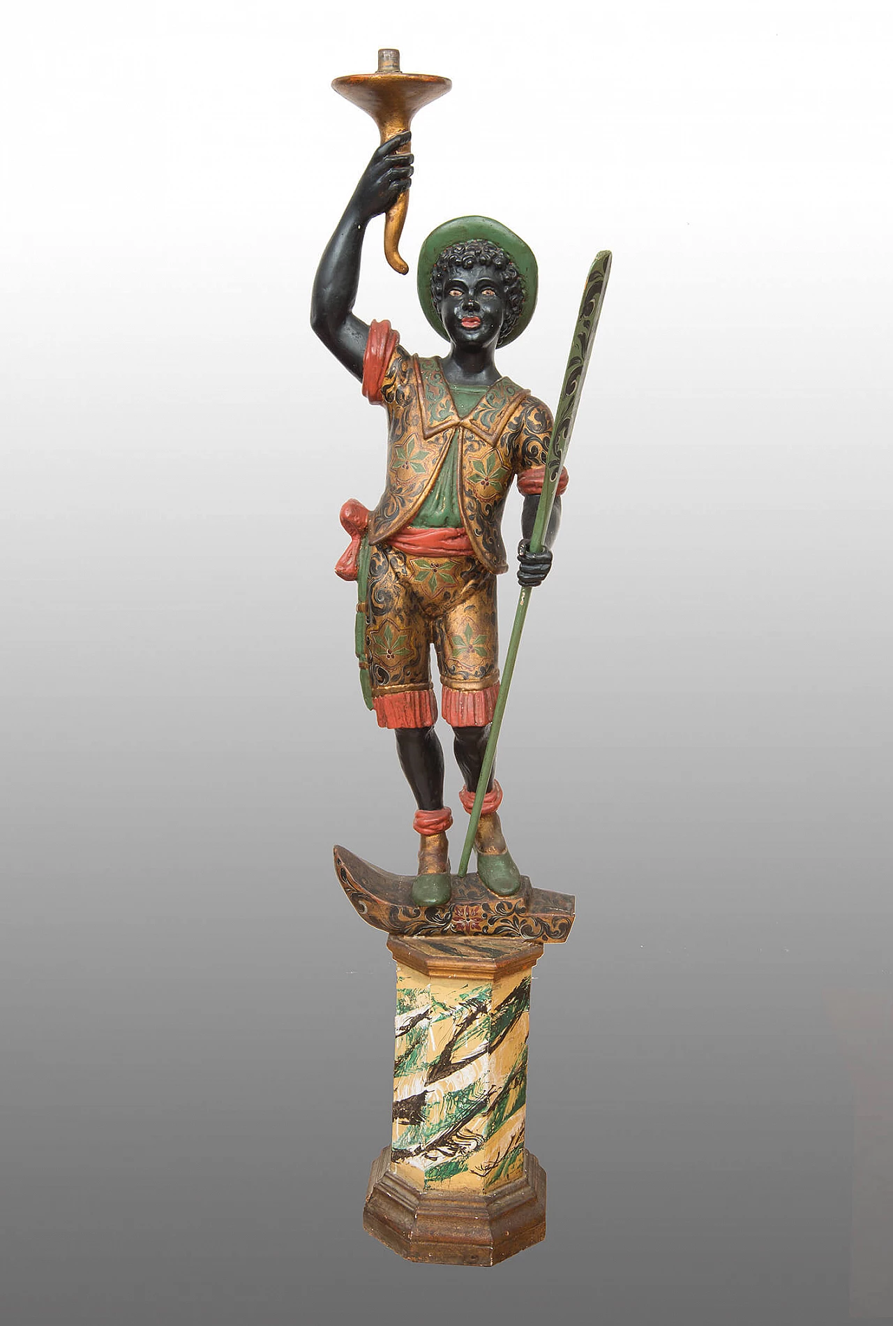 Polychrome wooden sculpture depicting the Moor of Venice, 19th century 1