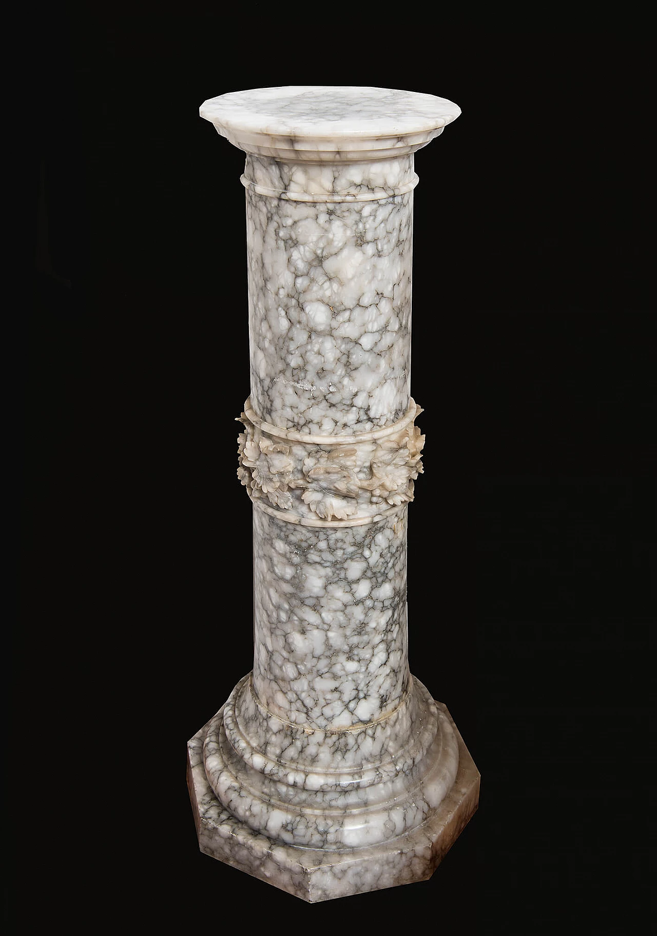 Roman alabaster flowered column, second half of the 19th century 1