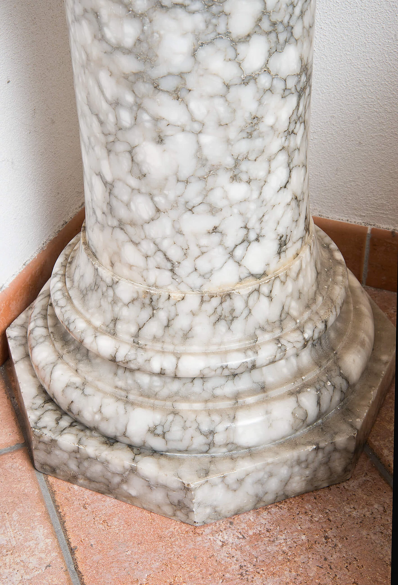 Roman alabaster flowered column, second half of the 19th century 3