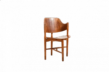 Danish teak and beech armchair, 1950s