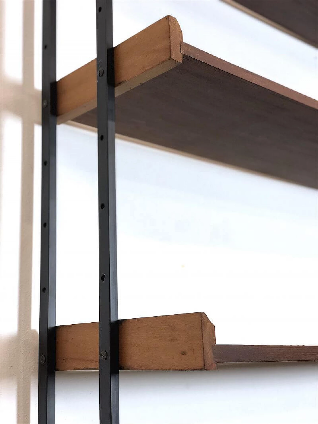 Two-bay bookcase in teak veneer wood, 1960s 12