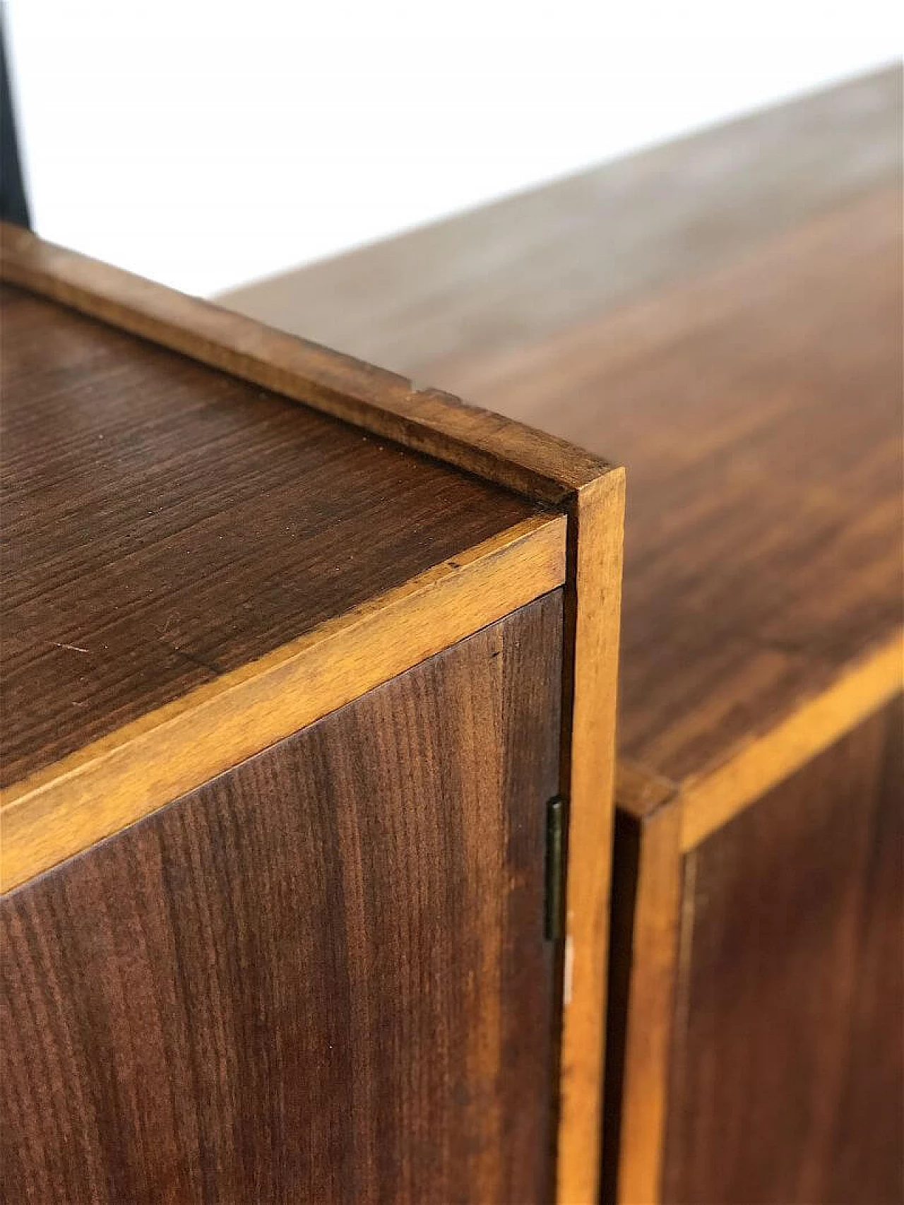 Two-bay bookcase in teak veneer wood, 1960s 17