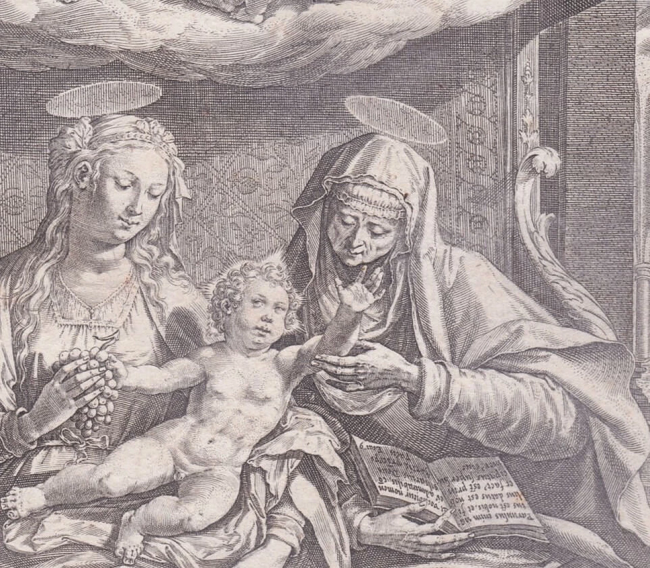 Johan Sadeler I, The Virgin, Child and St. Anne, burin, 16th century 2