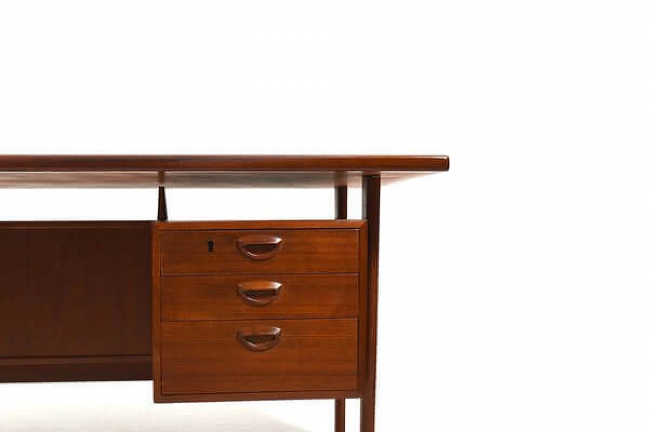 FM60 teak desk by Kai Kristiansen for Feldballes Møbelfabrik, 1960s 5