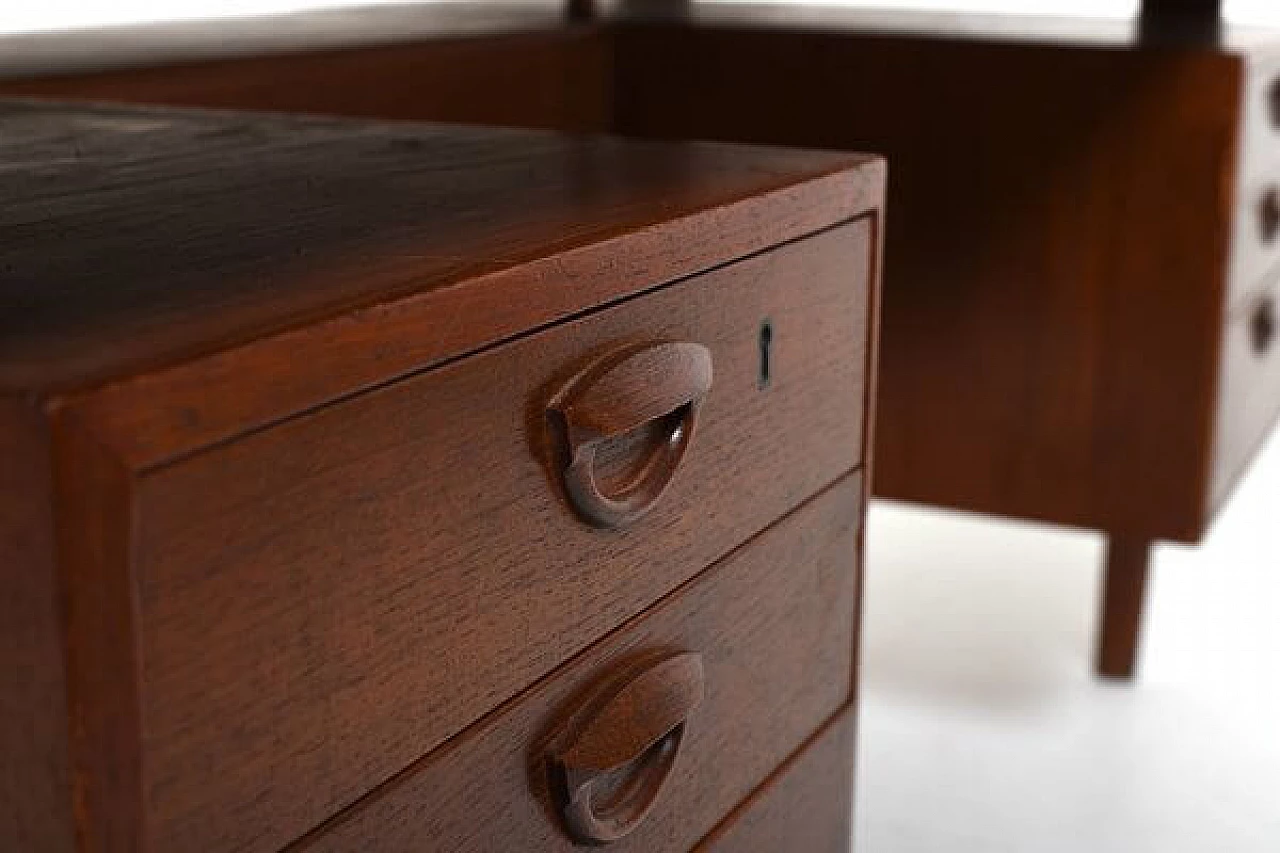 FM60 teak desk by Kai Kristiansen for Feldballes Møbelfabrik, 1960s 10