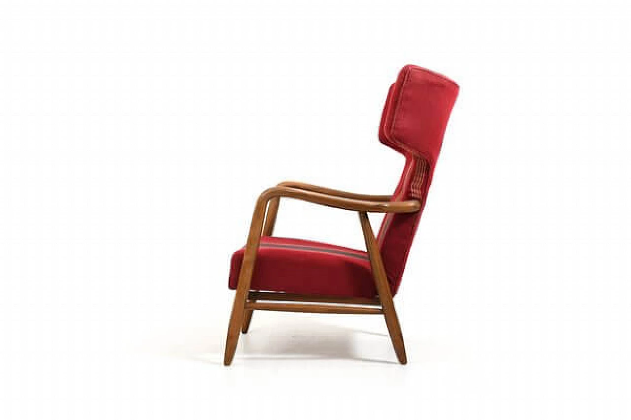 Poltrona Wingback di Eva & Nils Koppel per Slagelse Møbelværk, 1947 3