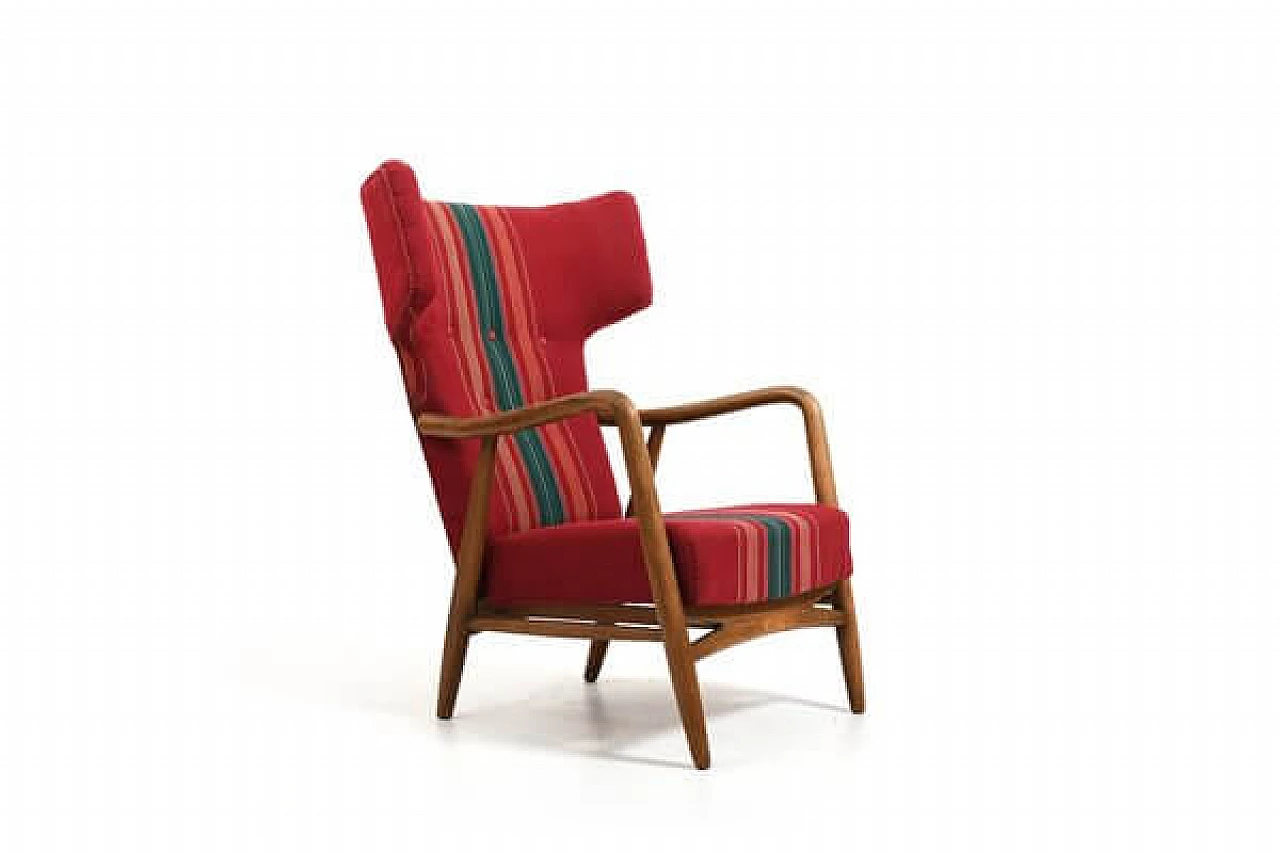 Poltrona Wingback di Eva & Nils Koppel per Slagelse Møbelværk, 1947 7