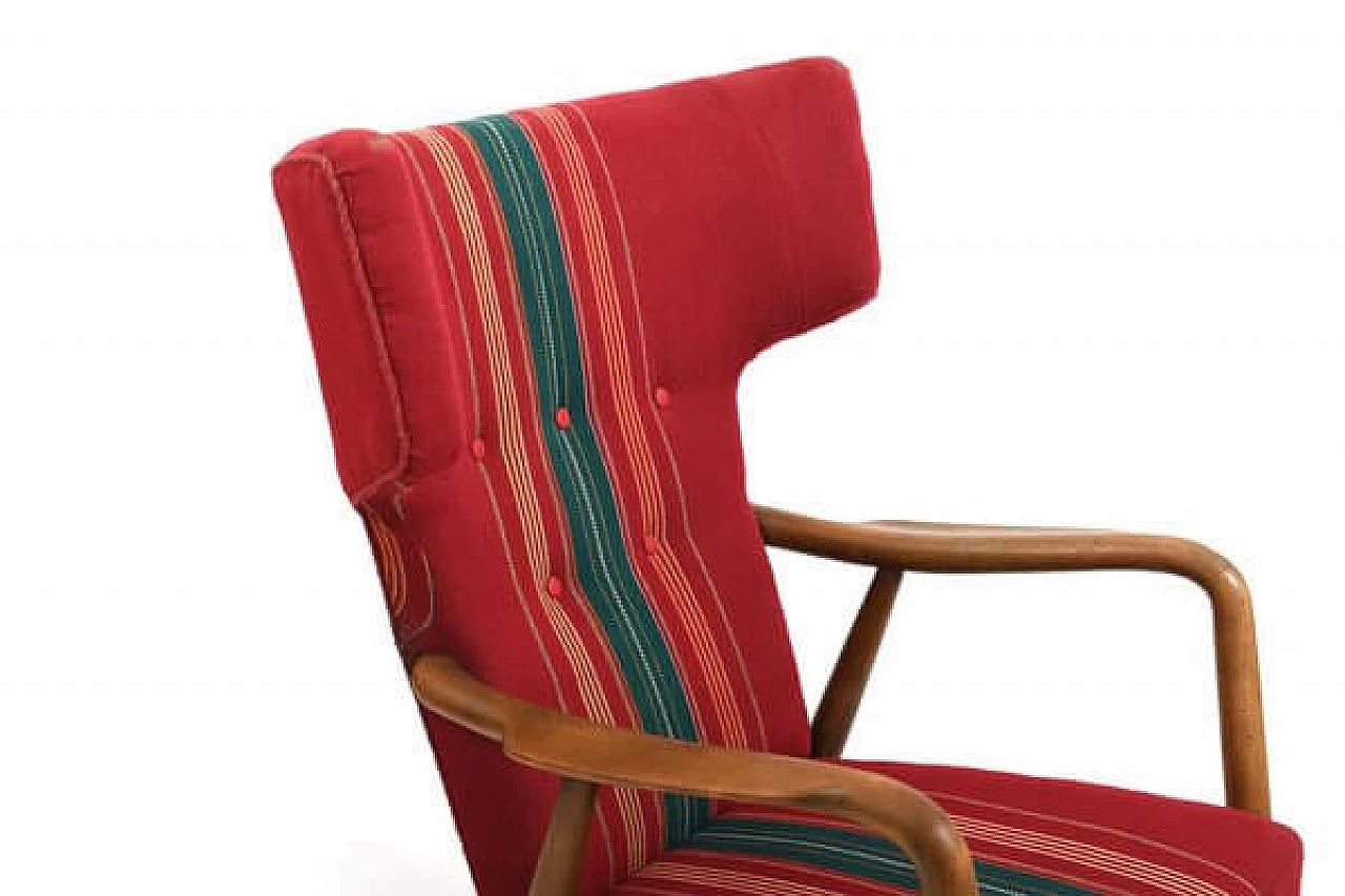 Poltrona Wingback di Eva & Nils Koppel per Slagelse Møbelværk, 1947 8