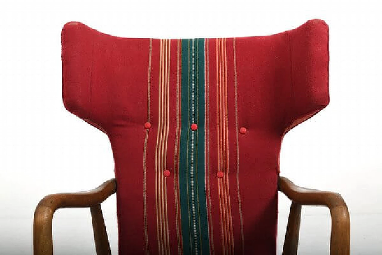 Poltrona Wingback di Eva & Nils Koppel per Slagelse Møbelværk, 1947 12