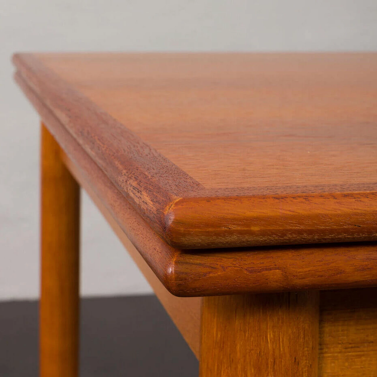 Danish square extending teak table by AR, 1960s 11