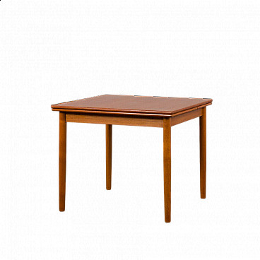 Danish square extending teak table by AR, 1960s