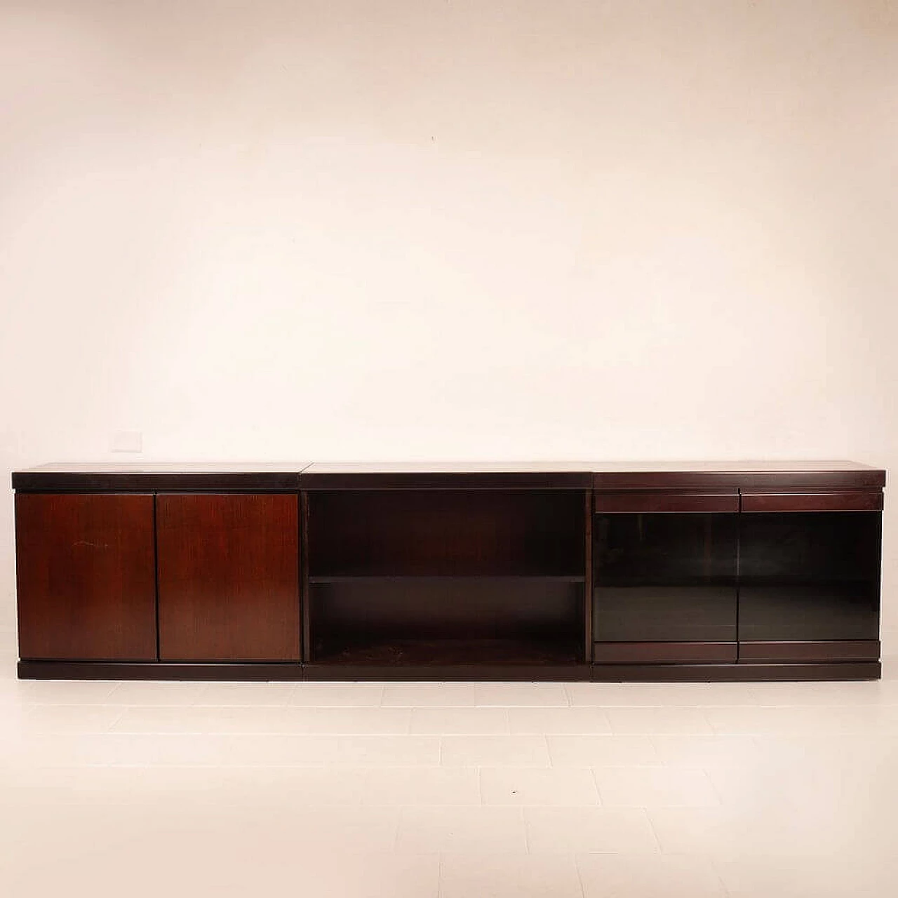 Programma S11 three-module sideboard by Angelo Mangiarotti for La Sorgente dei Mobili, 1970s 1