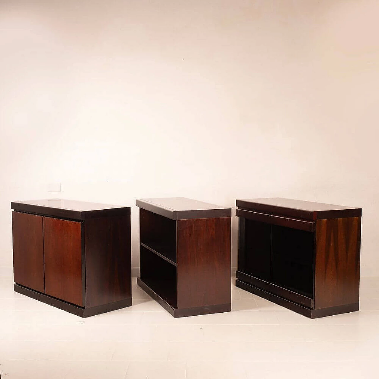 Programma S11 three-module sideboard by Angelo Mangiarotti for La Sorgente dei Mobili, 1970s 15