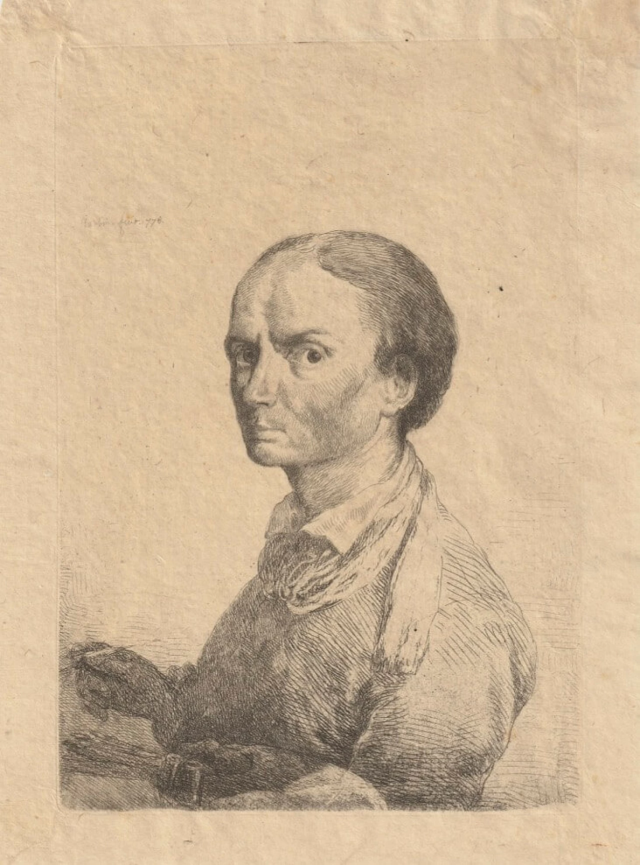 Jean-Pierre Norblin de La Gourdaine, Autoritratto, acquaforte, 1778 1