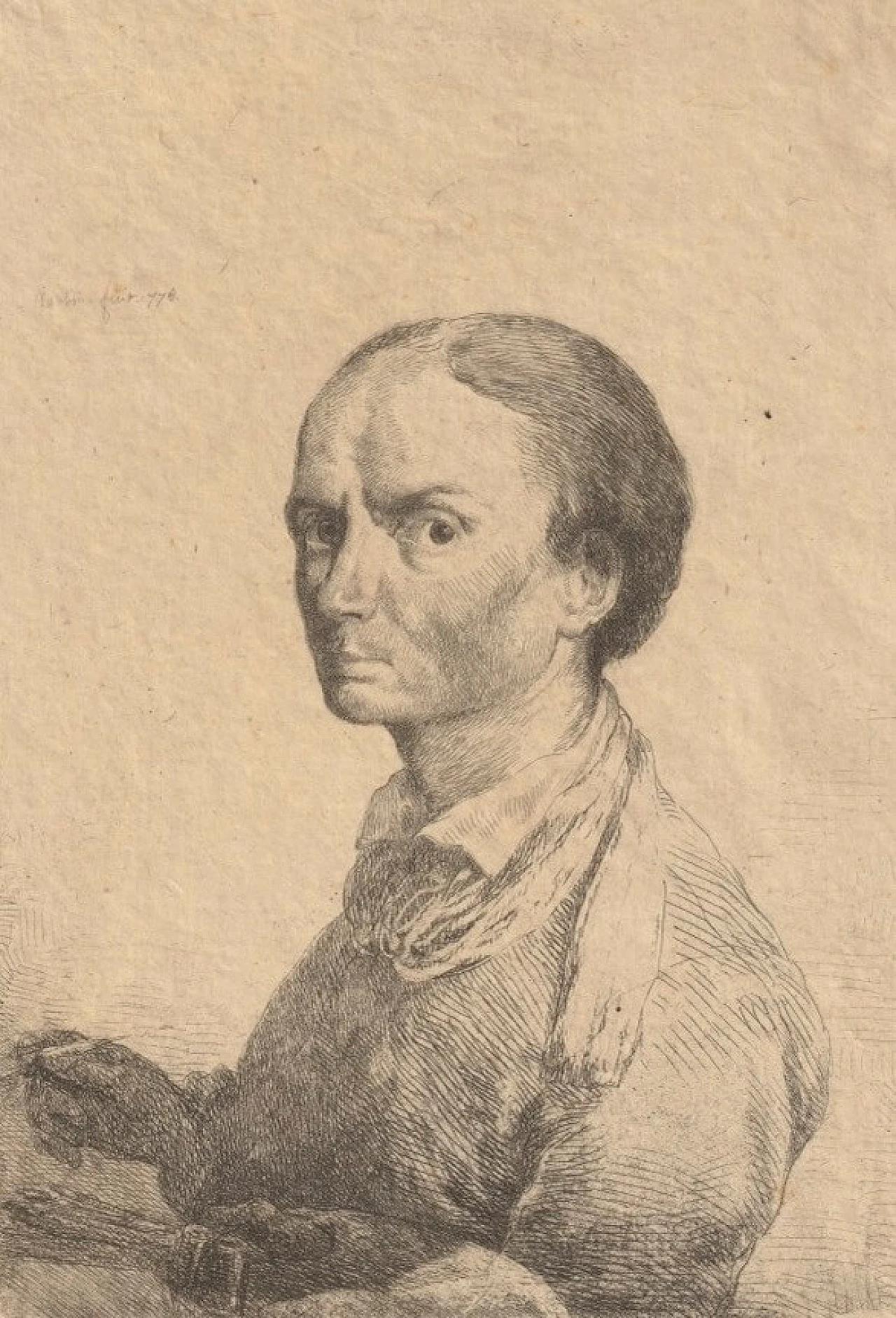 Jean-Pierre Norblin de La Gourdaine, Autoritratto, acquaforte, 1778 2