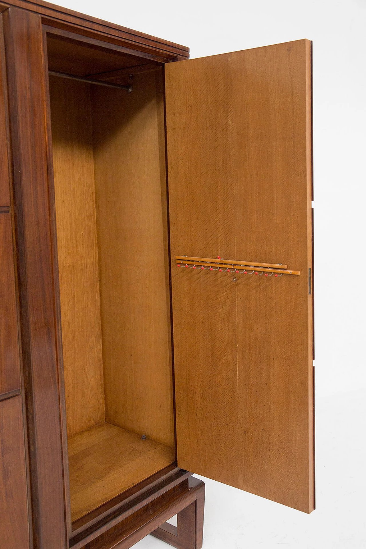 Three-door wooden wardrobe by Paolo Buffa for Serafino Arrighi, 1950s 17